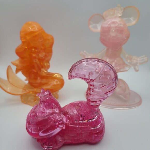 Disney Crystal Puzzles 3D Stacking Completed Lot of 3 Glued Figures Cheshire Cat - Picture 5 of 5